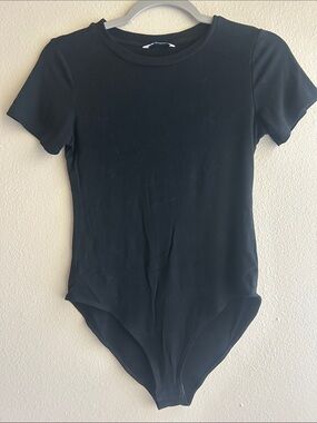 Mangopop Black Short Sleeve body suit